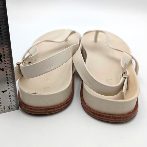 Open Edit Delphi Thong Sandal Women's Adjustable Ivory Cream Size US9M EU39.5 - Picture 4 of 12